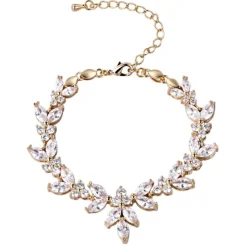 Lace & Favour Adelaide Gold Vintage inspiriertes Kristallarmband* Goldener Abschlussball-schmuck | Prom Armbänder