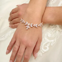 Lace & Favour Adelaide Rose Gold Vintage inspiriertes Kristallarmband* Vintage Hochzeitsschmuck | Kristall-hochzeitsschmuck