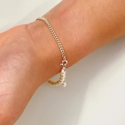 Lace & Favour Adelina Süßwasserperlen und Kettenarmband* Geschenke Für Die Braut | Perlen-hochzeitsschmuck