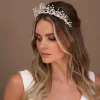 Arianna Astral Perle, Perle und Blume Tiara AR737* Perlen-haarschmuck | Silberne Haar-accessoires