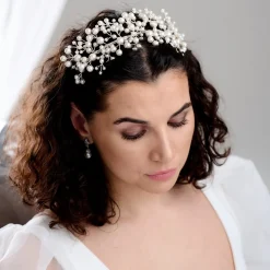 Arianna Ewiges Statement Perlenstirnband AR632* Perlen-haarschmuck | Silberne Haar-accessoires