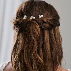 Arianna Mira 3er Set Haarnadeln mit Perlen, Kristallen und Diamanten ARP614* Geschenke Für Brautjungfern | Perlen-haarschmuck