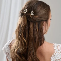 Arianna Mira 3er Set Haarnadeln mit Perlen, Kristallen und Diamanten ARP614* Geschenke Für Brautjungfern | Perlen-haarschmuck