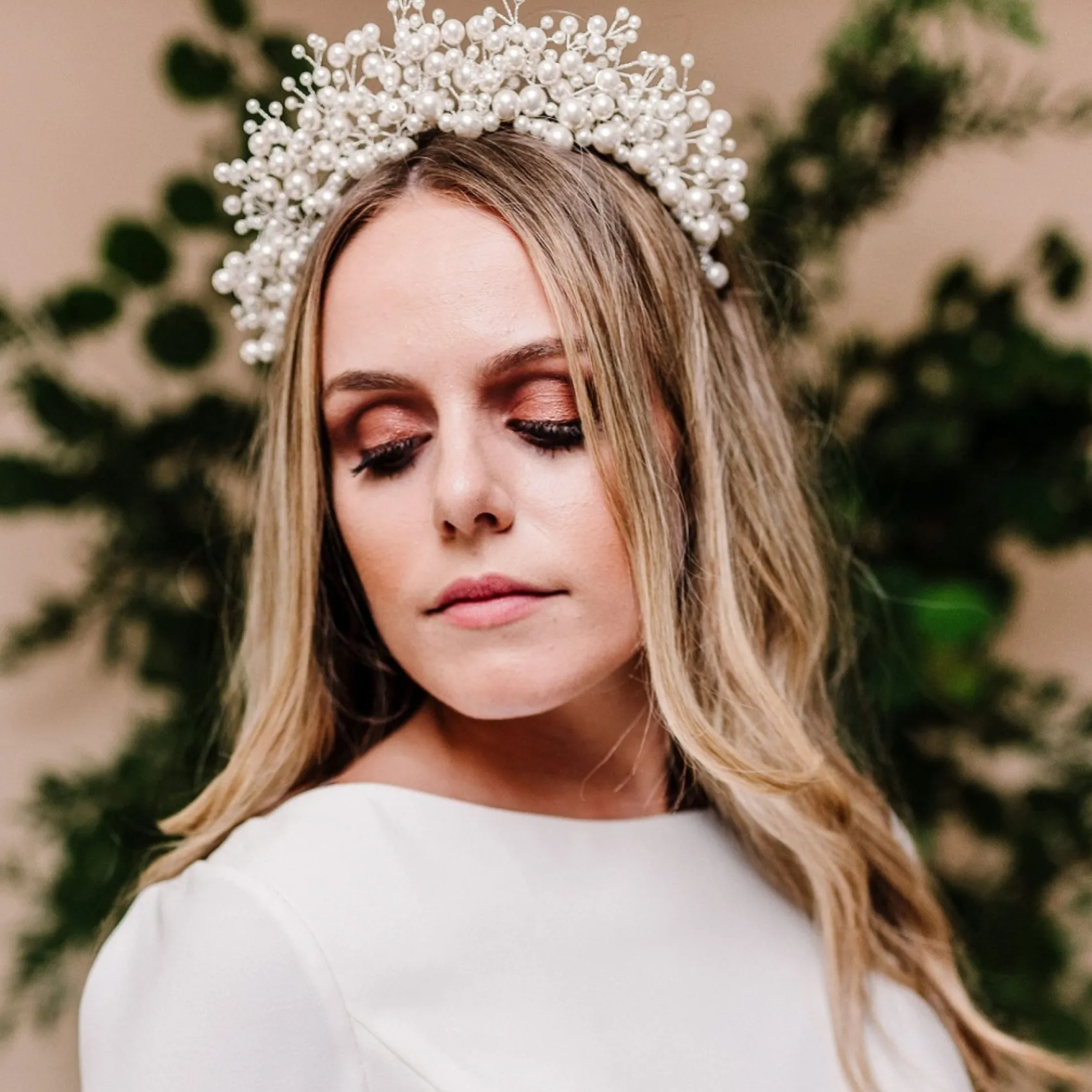 Arianna Unvergängliches Statement Perlen Tiara AR598* Perlen-haarschmuck | Silberne Haar-accessoires