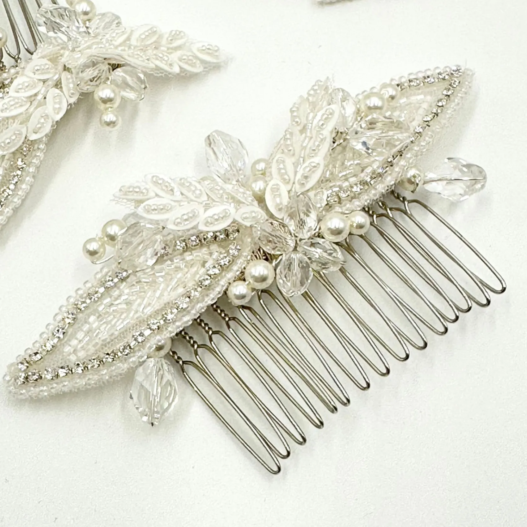 Beads & Beyond Astoria Vintage inspiriert Perlen Blätter Haarkamm* Vintage-kopfbedeckungen | Haarschmuck Aus Kristall