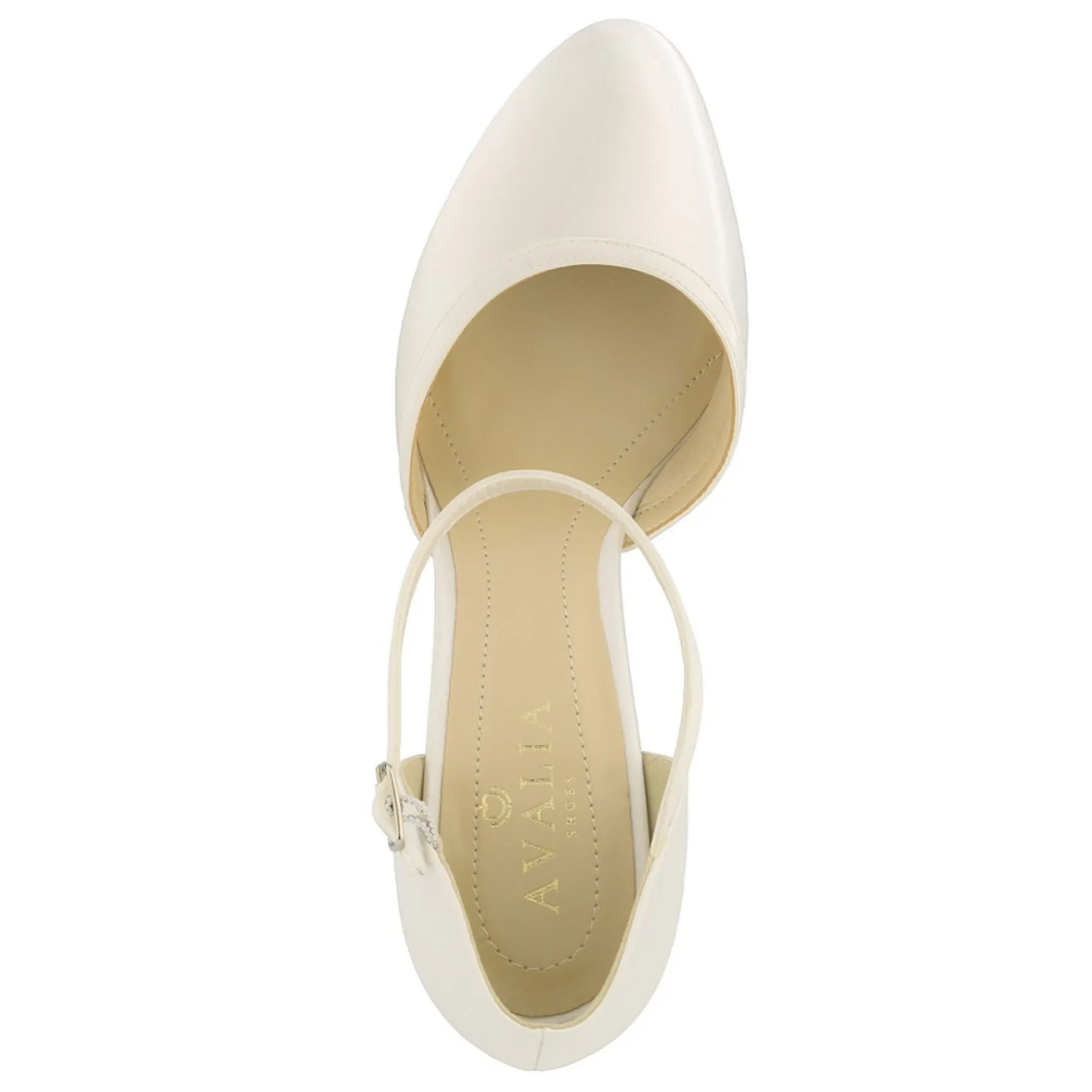 Avalia Shoes Avalia Dona Elfenbein Satin Knöchelriemen Plateau Schuhe* Hochzeitsschuhe | Hochhackige Schuhe