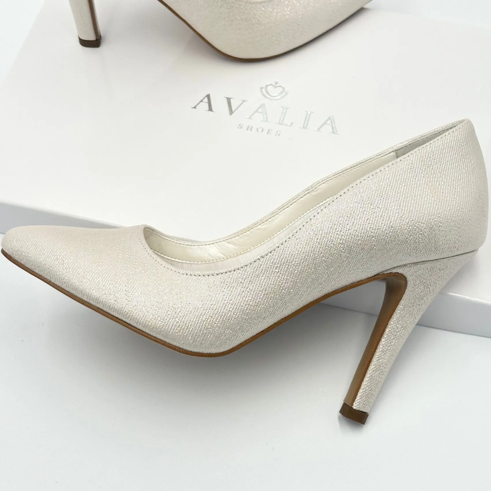 Avalia Shoes Avalia Goldy Champagner Schimmer High Heel Schuhe* Glitzernde Ballschuhe | Goldene Ballschuhe