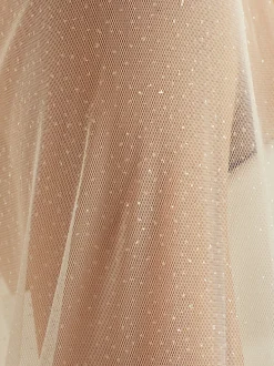 Bianco Evento Bianco Einstöckiger Glitzer Tüll Kathedralenschleier S362* Einstufige Schleier | Kapelle Länge & Kathedrale Schleier