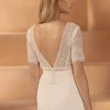 Bianco Evento Bianco Elfenbein Boho Spitze V-Ausschnitt Braut Top E443* Braut-oberteile