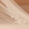 Bianco Evento Bianco Elfenbein einreihig geschnitten Rand Kathedrale Schleier mit Spitze Zug S456* Einstufige Schleier | Kapelle Länge & Kathedrale Schleier
