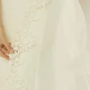 Bianco Evento Bianco Elfenbein einstufig Schnitt Rand Kathedrale Schleier mit Spitze Zug S371* Einstufige Schleier | Kapelle Länge & Kathedrale Schleier