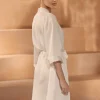 Bianco Evento Bianco Elfenbein Satin 3/4 Länge Ärmel Brautmantel E439* Flitterwochengeschenke | Geschenke Für Die Braut