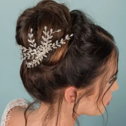 Posy & Pearl Blyss Crystal Spray Hochzeit Haarkamm* Haarschmuck Aus Kristall | Silberne Haar-accessoires