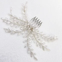 Posy & Pearl Blyss Crystal Spray Hochzeit Haarkamm* Haarschmuck Aus Kristall | Silberne Haar-accessoires