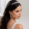 Lace & Favour Bridgerton Gold zierlich CZ Kristall Hochzeit Tiara* Abschlussball-haarbänder & Tiaras | Haarschmuck Aus Kristall