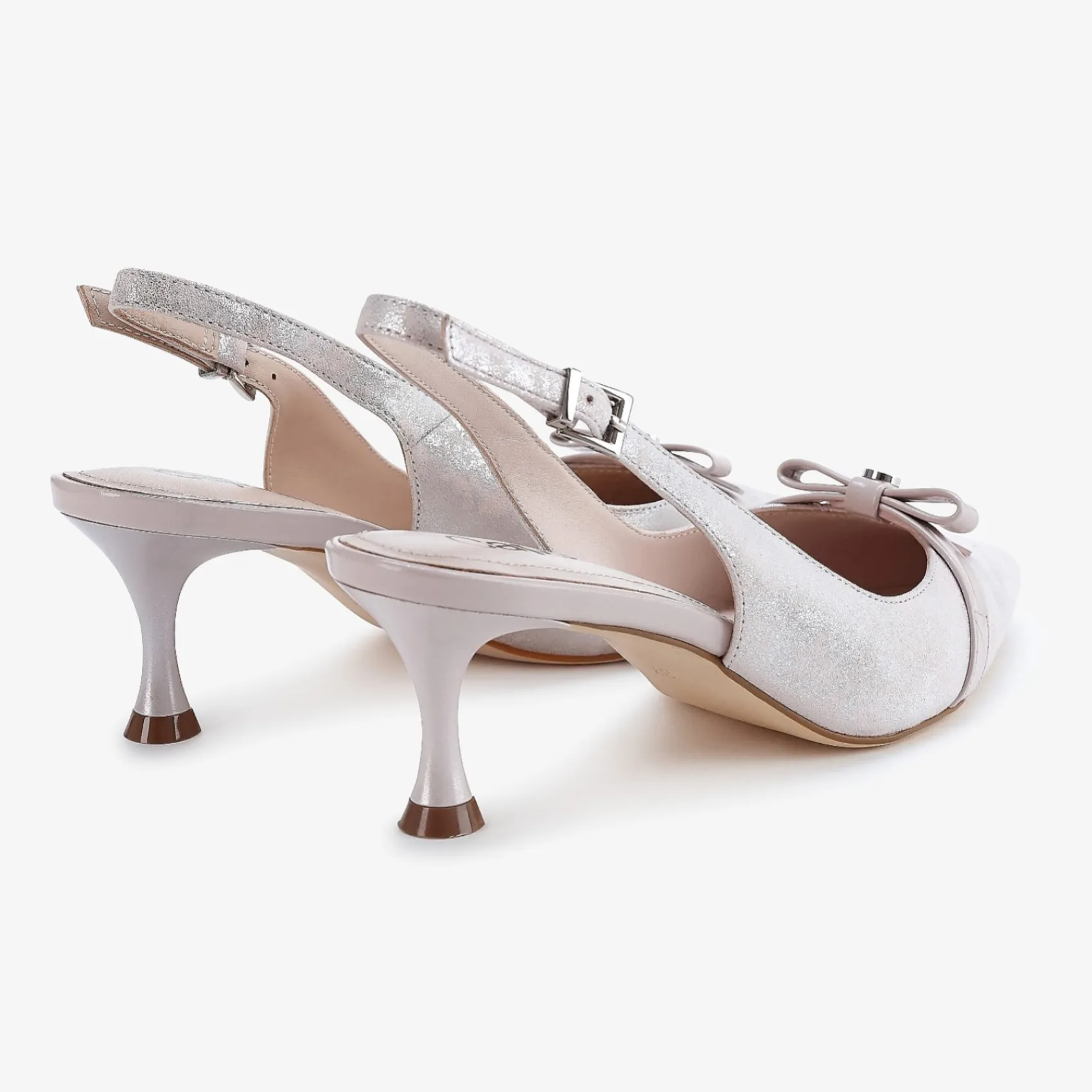 Capollini Allegra Blush Pink Nubukleder Slingback Heels mit Schleife* Schuhe Für Hochzeitsgäste | Schuhe Für Die Mutter Der Braut