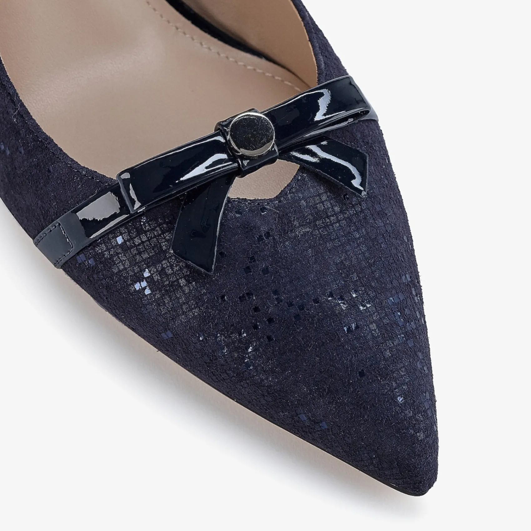 Capollini Allegra Marineblaue Nubukleder Slingback Heels mit Schleifendetail* Schuhe Für Hochzeitsgäste | Schuhe Für Die Mutter Der Braut