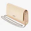Capollini Blassgoldene Clutch-Tasche aus Nubukleder* Hochzeitsgäste-taschen | Anlass Handtaschen