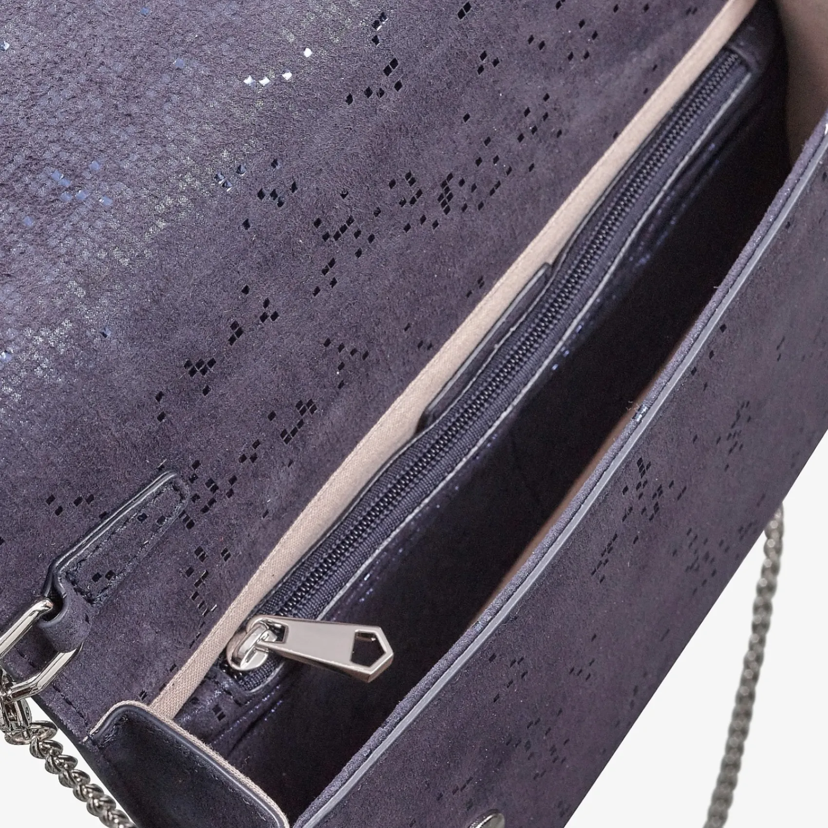 Capollini Clutch-Tasche aus Nubukleder, marineblau* Hochzeitsgäste-taschen | Anlass Handtaschen