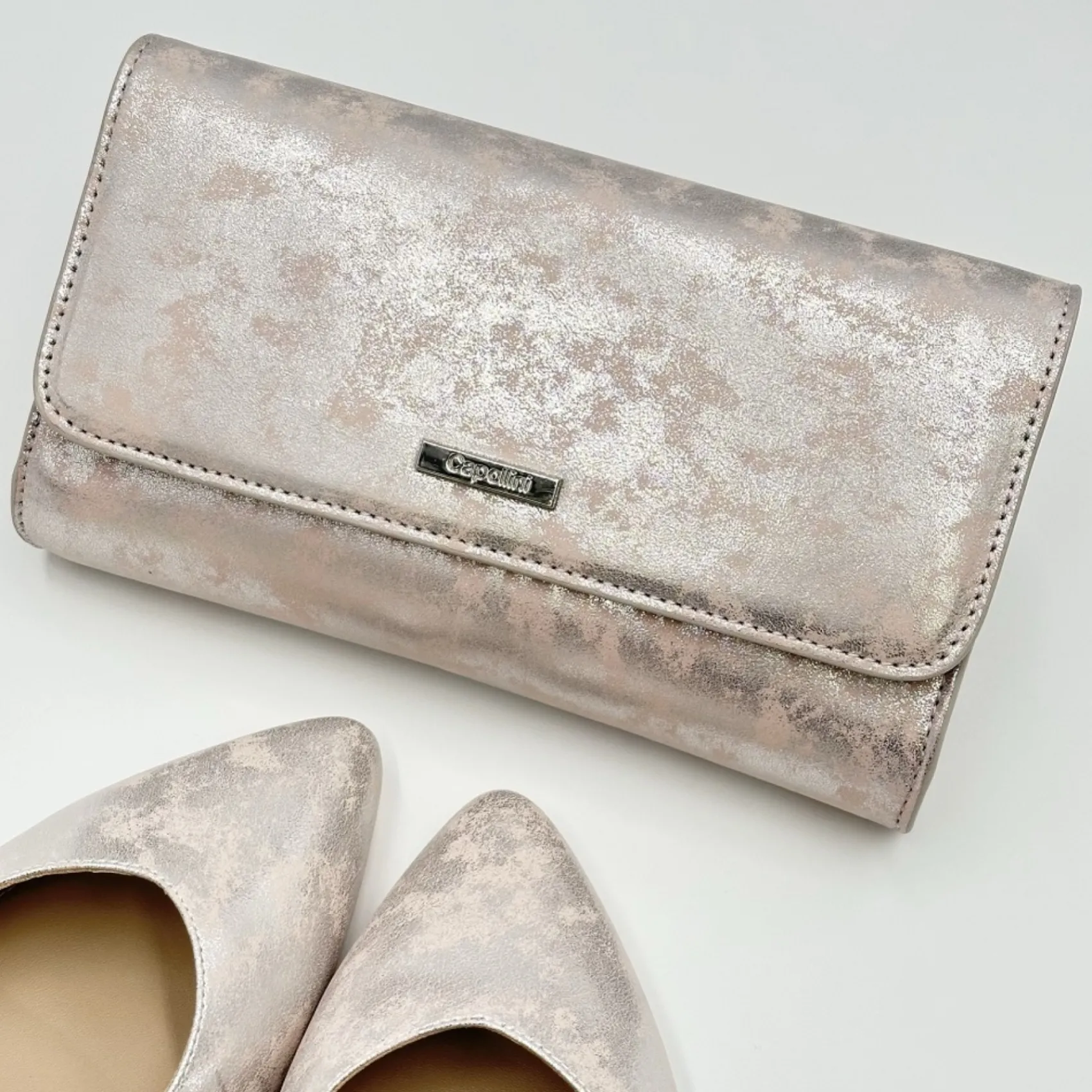 Capollini Clutch-Tasche aus Nubukleder in Rosarot* Hochzeitsgäste-taschen | Anlass Handtaschen
