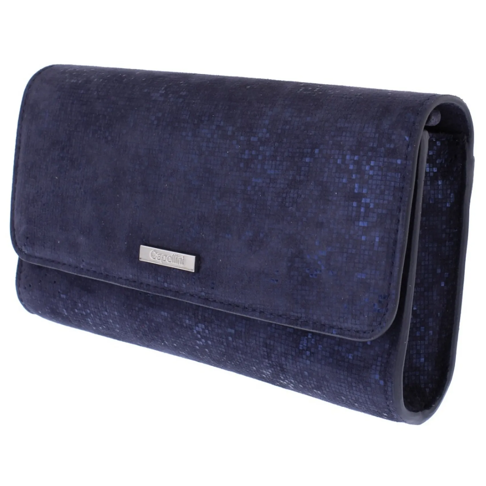 Capollini Clutch-Tasche aus Nubukleder, marineblau* Hochzeitsgäste-taschen | Anlass Handtaschen