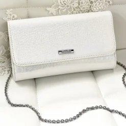 Capollini Clutch-Tasche aus cremefarbenem Nubukleder* Hochzeitsgäste-taschen | Anlass Handtaschen