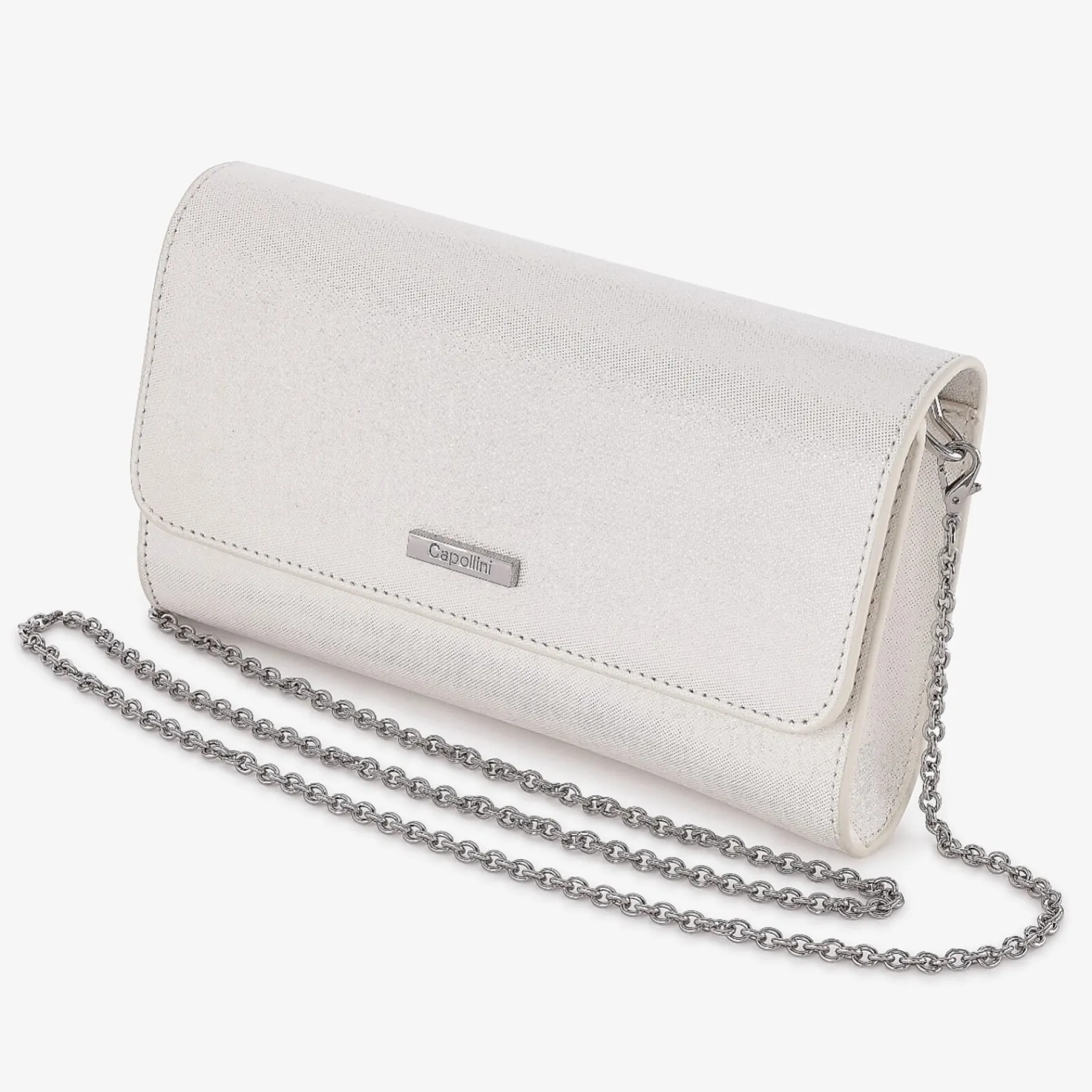 Capollini Clutch-Tasche aus cremefarbenem Nubukleder* Hochzeitsgäste-taschen | Anlass Handtaschen