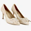 Capollini Elinor Blassgoldene Nubukleder Schuhe mit Kristallschleife* Schuhe Für Hochzeitsgäste | Schuhe Für Die Mutter Der Braut