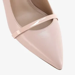 Capollini Emory Rosa Leder Slingbacks mit mittlerem Absatz und Lackriemen* Schuhe Für Hochzeitsgäste | Schuhe Für Die Mutter Der Braut