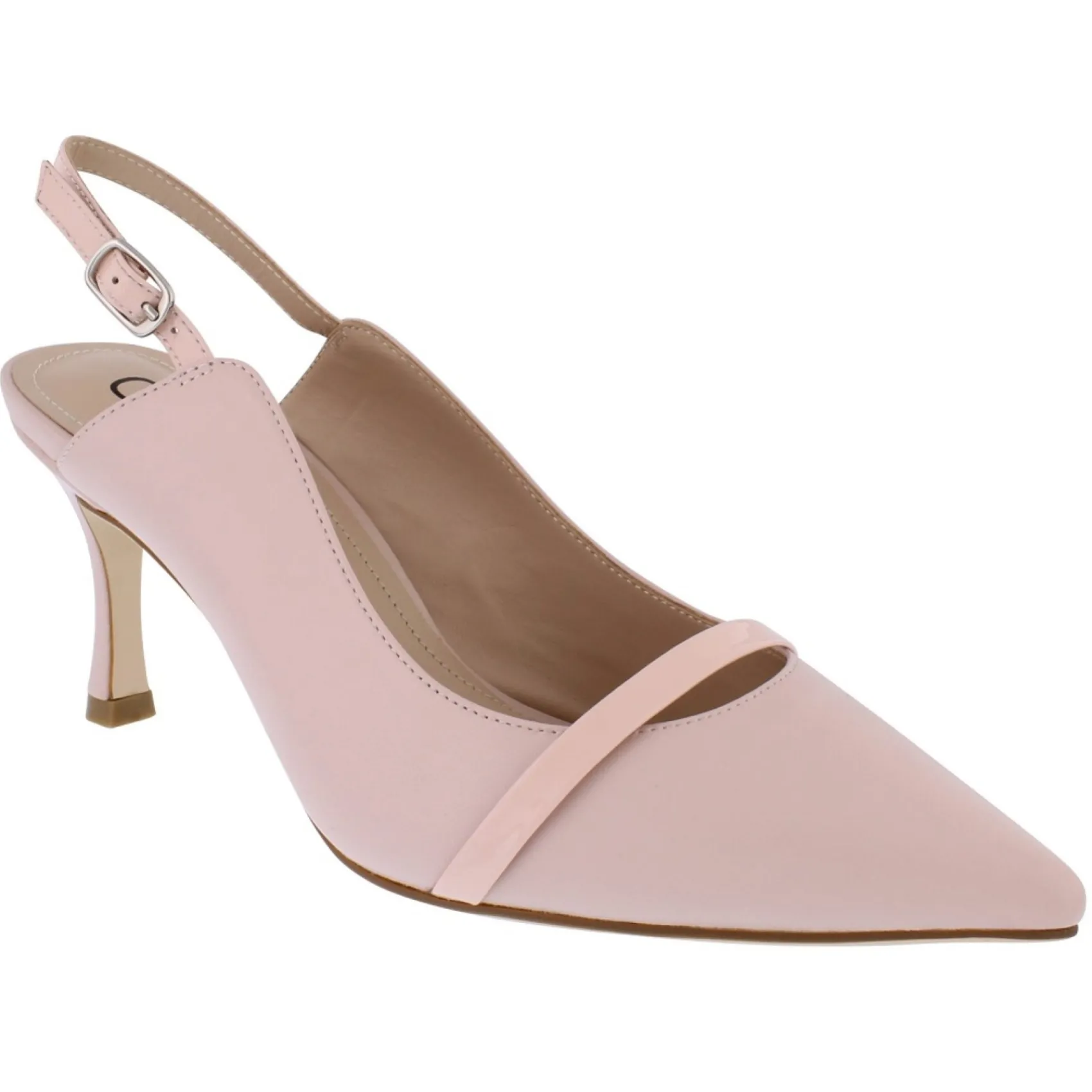 Capollini Emory Rosa Leder Slingbacks mit mittlerem Absatz und Lackriemen* Schuhe Für Hochzeitsgäste | Schuhe Für Die Mutter Der Braut