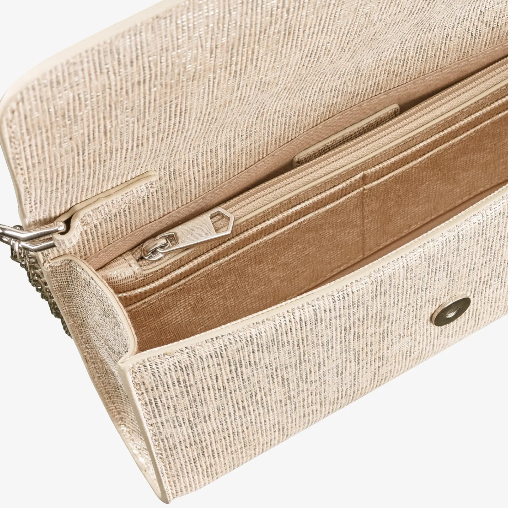 Capollini Gold Dorado Nubukleder Clutch Tasche* Hochzeitsgäste-taschen | Anlass Handtaschen