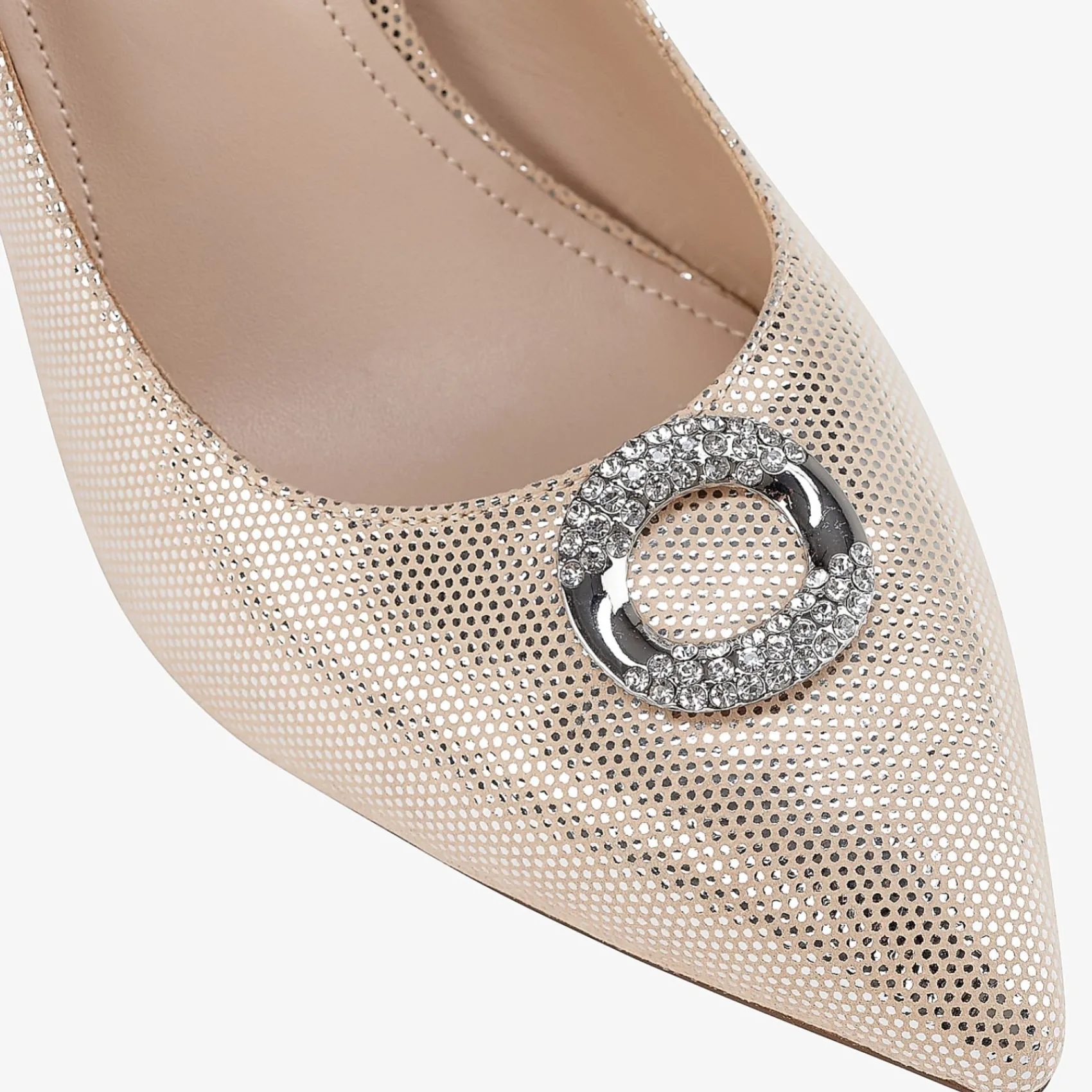 Capollini Judi Gold Nubukleder Pumps mit Diamantenbesatz* Party-schuhe | Schuhe Für Hochzeitsgäste