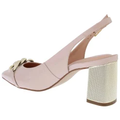 Capollini Mazy Nude Pink Lackleder Blockabsatz Slingbacks* Schuhe Für Hochzeitsgäste | Schuhe Für Die Mutter Der Braut