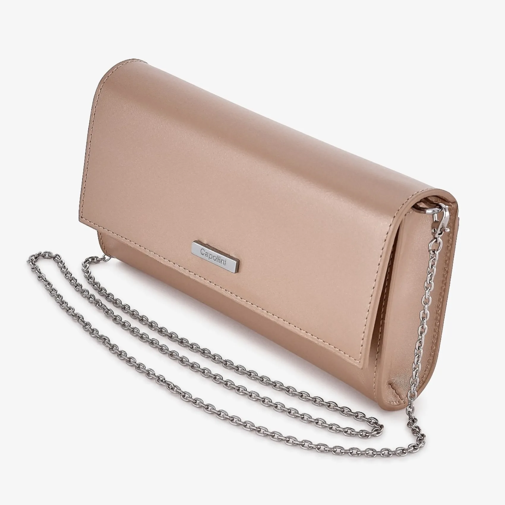 Capollini Nackte Leder Clutch Tasche* Hochzeitsgäste-taschen | Anlass Handtaschen