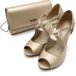 Capollini Orchid Nude Leder Kreuzriemen Peep Toe Sandalen* Schuhe Für Hochzeitsgäste | Schuhe Für Die Mutter Der Braut