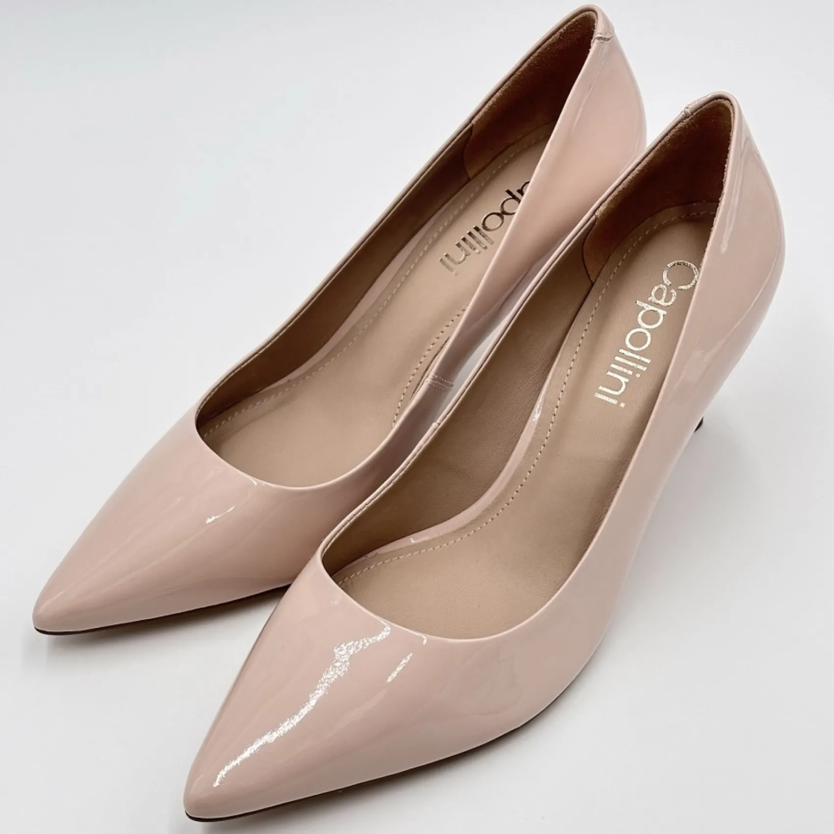 Capollini Petal Nude Pink Lackleder Spitze Pumps* Party-schuhe | Schuhe Für Hochzeitsgäste