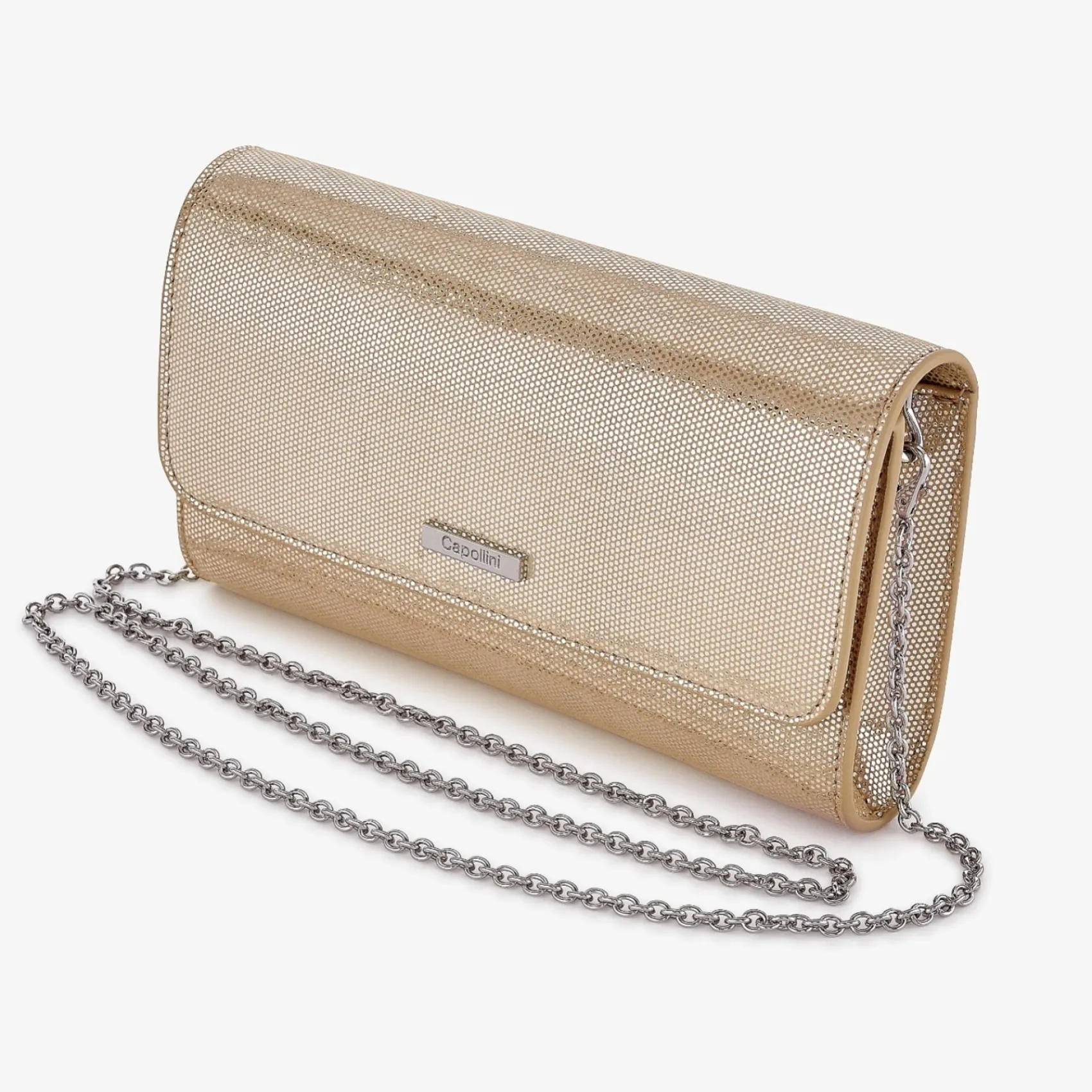 Capollini Prosecco Gold Nubukleder Clutch Tasche* Hochzeitsgäste-taschen | Anlass Handtaschen
