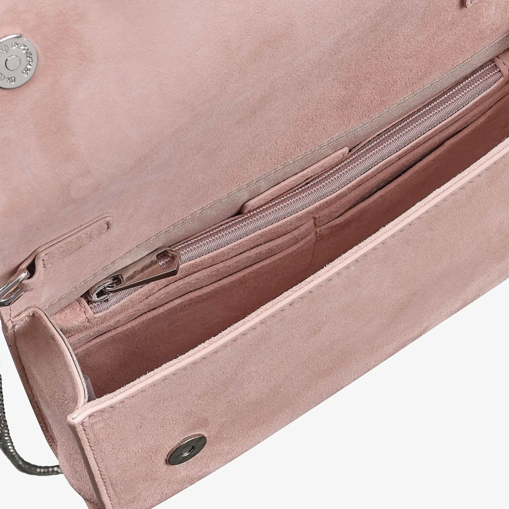 Capollini Rosa Clutch-Tasche aus Wildleder und Leder* Hochzeitsgäste-taschen | Anlass Handtaschen