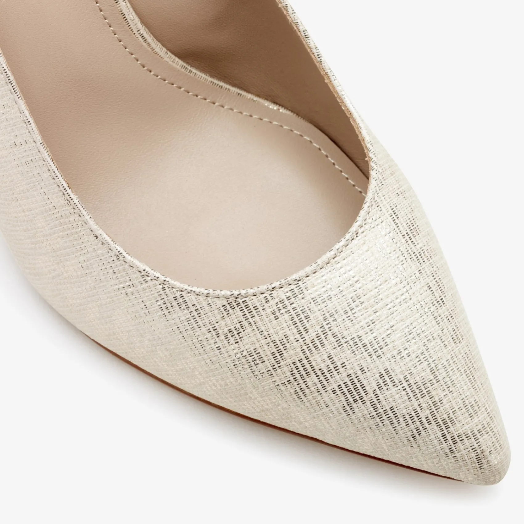 Capollini Sophia Champagner Nubukleder Diamante Slingback Stilettos* Glitzernde Ballschuhe | Goldene Ballschuhe