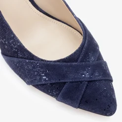 Capollini Wyona Marineblaues Nubukleder Schuhe mit breiter Passform* Schuhe Für Hochzeitsgäste | Schuhe Für Die Mutter Der Braut