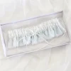 Boudoir Couture Chantilly Blau Floral Spitze Braut Strumpfband mit Perle Tropfen* Etwas Blaue Geschenke | Geschenke Für Die Braut