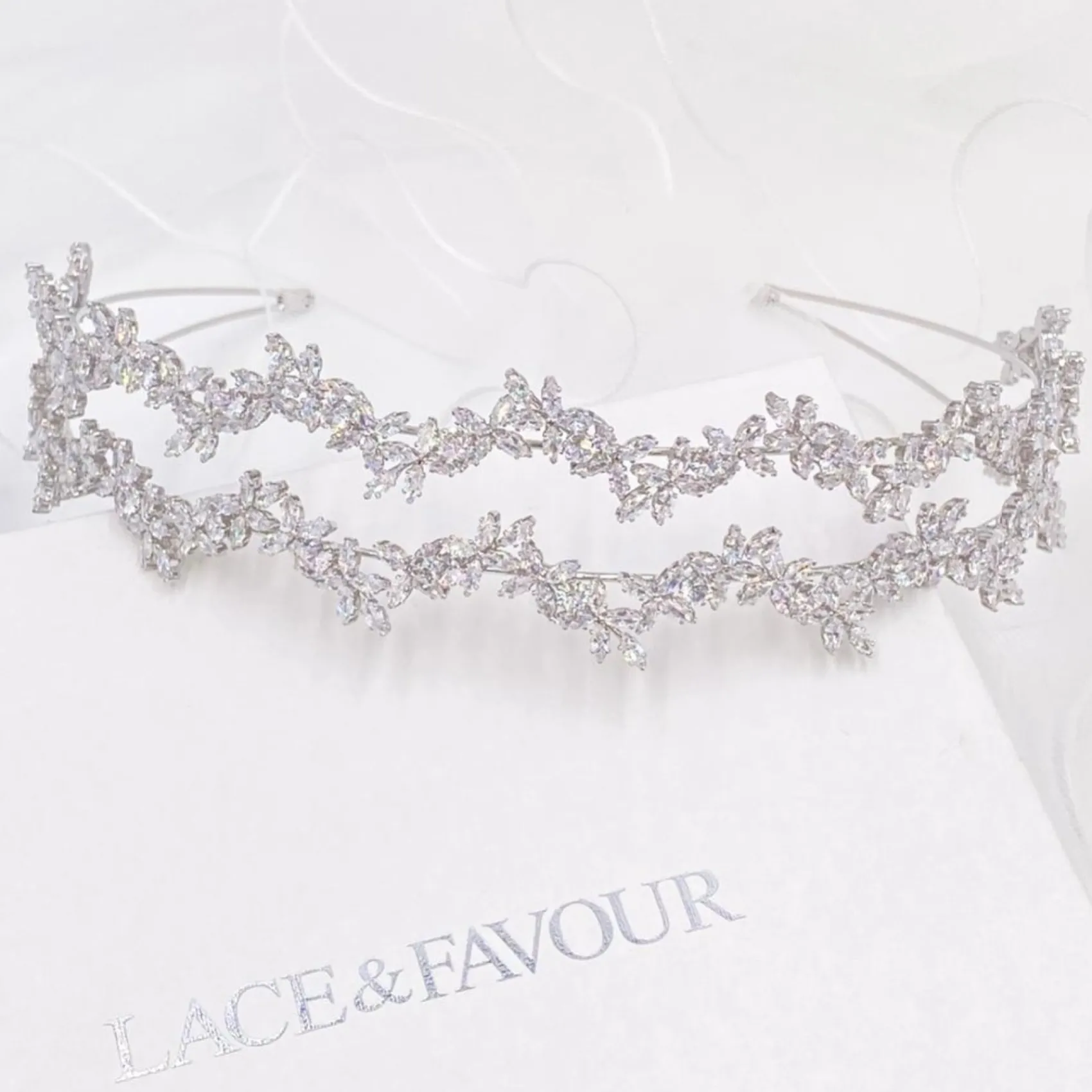 Lace & Favour Cortez Duo Cubic Zirkonia Doppelstirnband* Abschlussball-haarbänder & Tiaras | Haarschmuck Aus Kristall