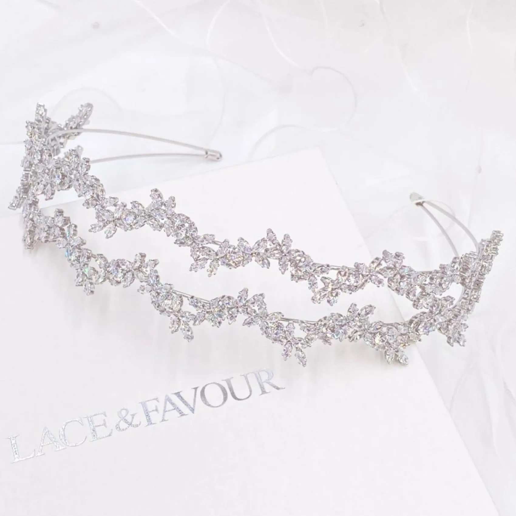 Lace & Favour Cortez Duo Cubic Zirkonia Doppelstirnband* Abschlussball-haarbänder & Tiaras | Haarschmuck Aus Kristall