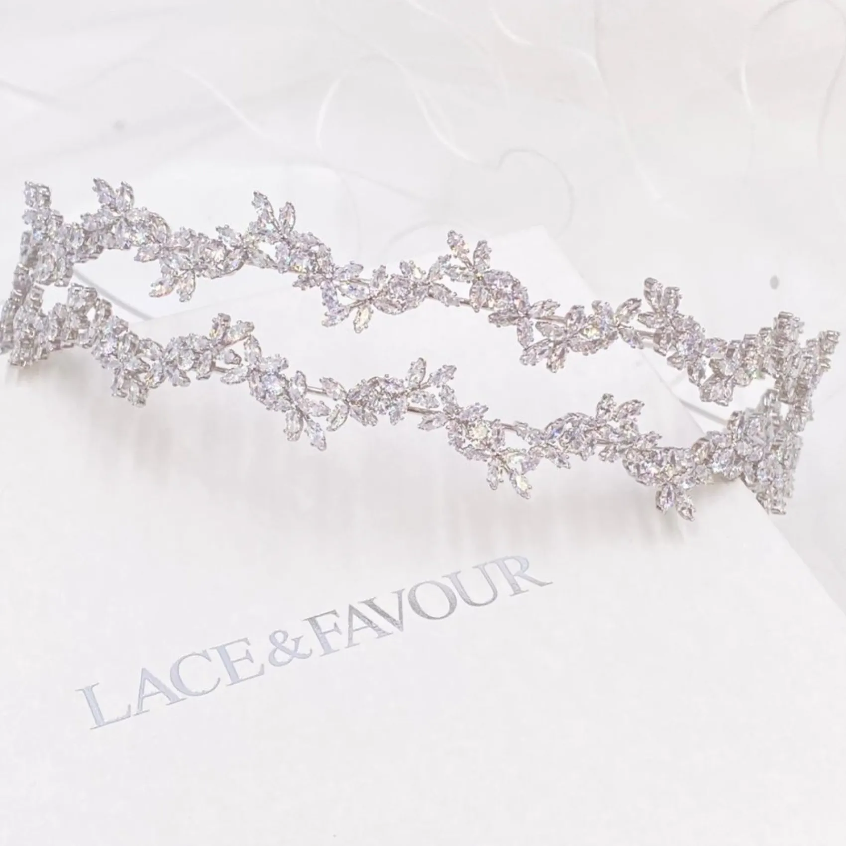 Lace & Favour Cortez Duo Cubic Zirkonia Doppelstirnband* Abschlussball-haarbänder & Tiaras | Haarschmuck Aus Kristall