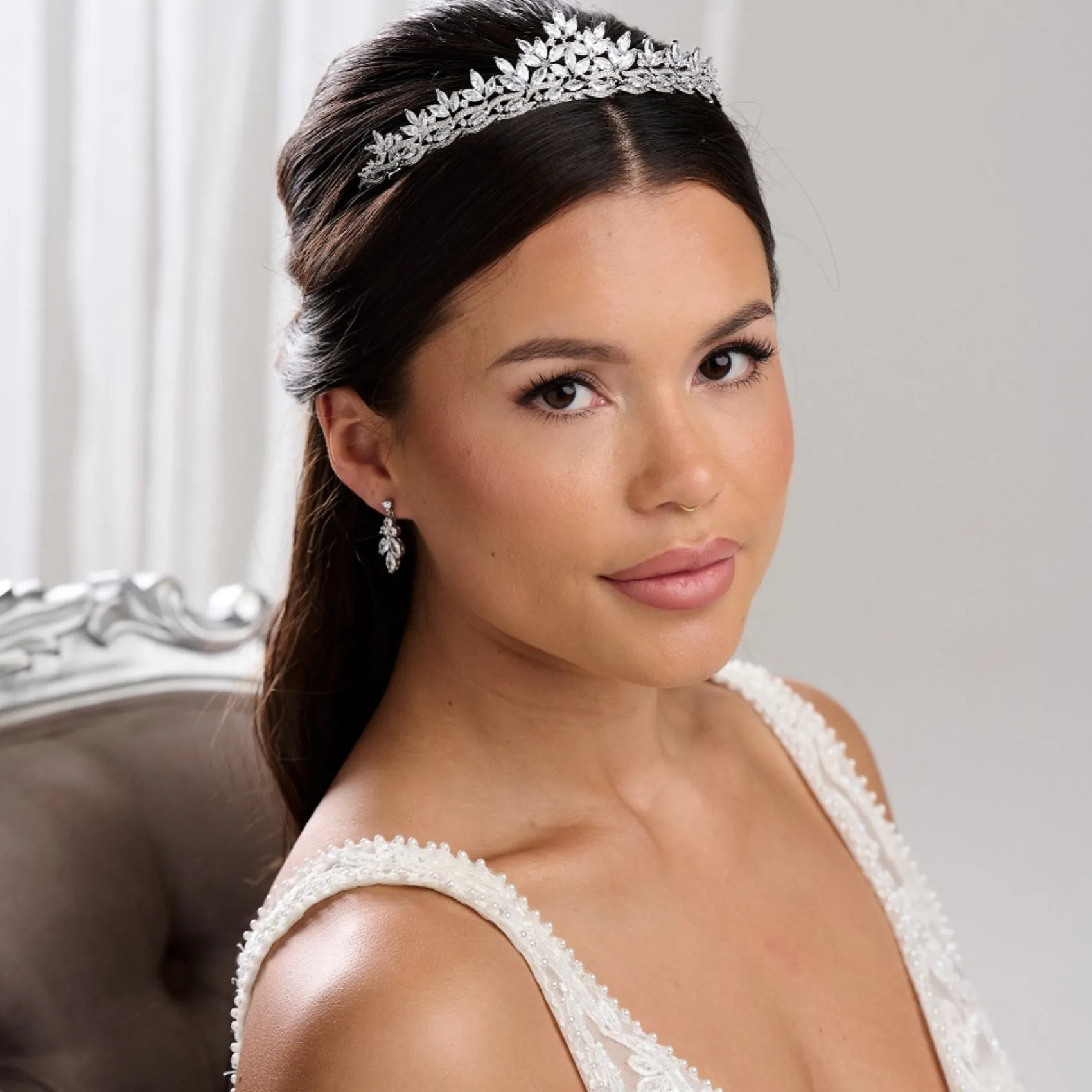 Lace & Favour Debütantin Klassische Cubic Zirkonia Kristall Braut Tiara* Abschlussball-haarbänder & Tiaras | Haarschmuck Aus Kristall