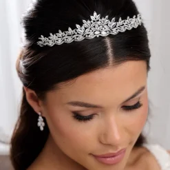 Lace & Favour Debütantin Klassische Cubic Zirkonia Kristall Braut Tiara* Abschlussball-haarbänder & Tiaras | Haarschmuck Aus Kristall