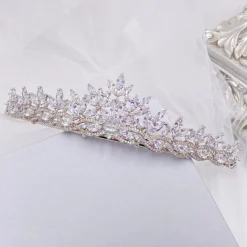 Lace & Favour Debütantin Klassische Cubic Zirkonia Kristall Braut Tiara* Abschlussball-haarbänder & Tiaras | Haarschmuck Aus Kristall