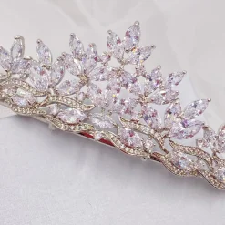 Lace & Favour Debütantin Klassische Cubic Zirkonia Kristall Braut Tiara* Abschlussball-haarbänder & Tiaras | Haarschmuck Aus Kristall