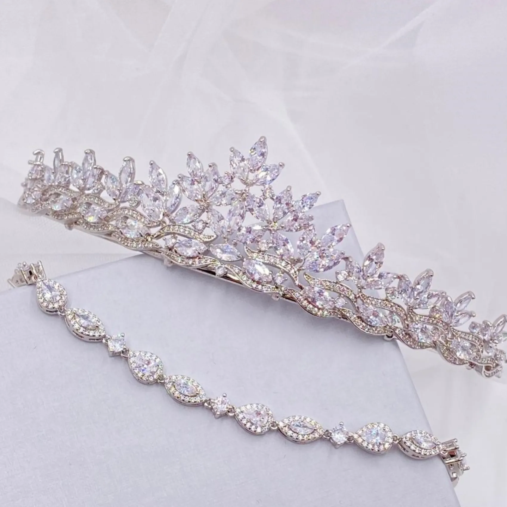 Lace & Favour Debütantin Klassische Cubic Zirkonia Kristall Braut Tiara* Abschlussball-haarbänder & Tiaras | Haarschmuck Aus Kristall
