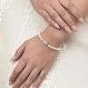 Lace & Favour Desiree Chic Perlen-Hochzeitsarmband (Silber)* Geschenke Für Die Braut | Perlen-hochzeitsschmuck